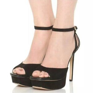 SAM EDELMAN Women High Heels Size 7 Black Kayde Stilettos Classy Party Elegant